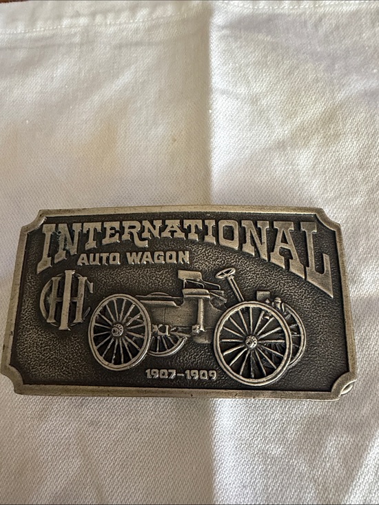 Bergamot Brass Works Other - International Auto Wagon Antique-Style Silver Belt Buckle